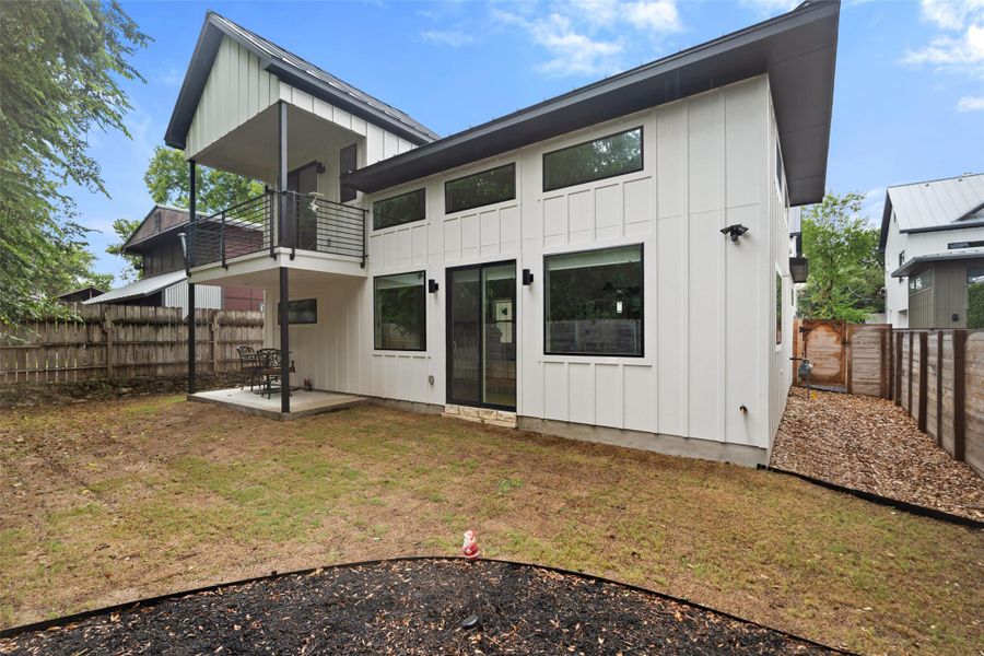 Exterior details and patio area of a home in , Austin (Image 21).