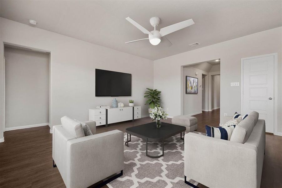 Furnished interior view inside a new home in Rollingbrook Estates, Baytown (Image 7).