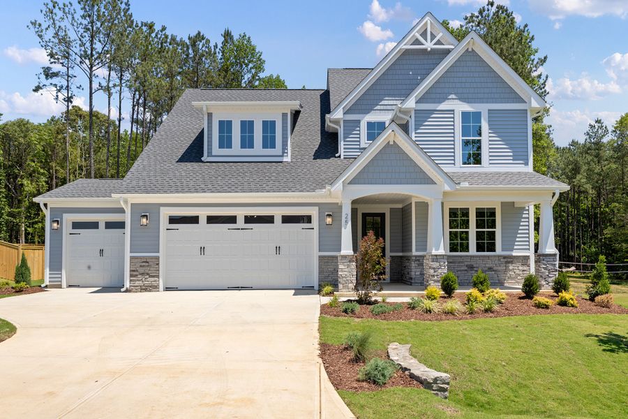 Representative exterior photo of a completed home built from the The Whitley by RobuckHomes in Baylee Ridge, Selma, NC (Image 36).