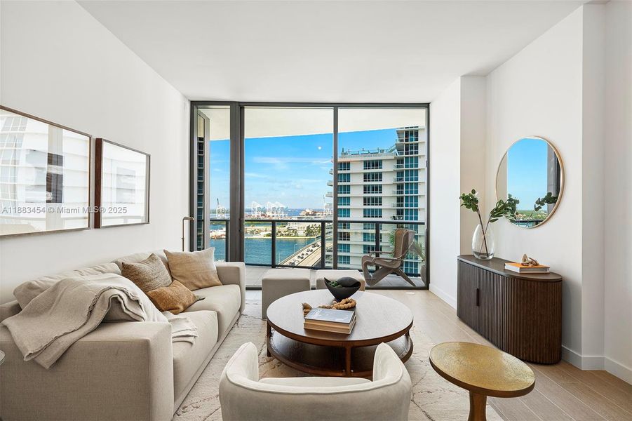 Furnished interior view inside a new home in , Miami Beach (Image 17).