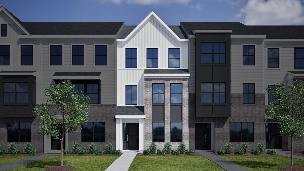 Representative exterior photo of a completed home built from the Poinsetta - Genesis Value Collection by Mungo Homes in Nichols Landing, Charlotte, NC (Image 14). Representative exterior photo of a completed home built from the Poinsetta - Genesis Value Collection by Mungo Homes in Nichols Landing, Charlotte, NC (Image 14).