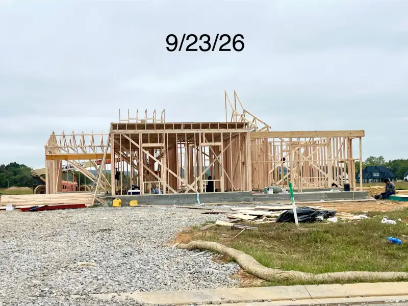In-progress construction of a new home in Brewer Point, Murfreesboro, TN (Image 26).