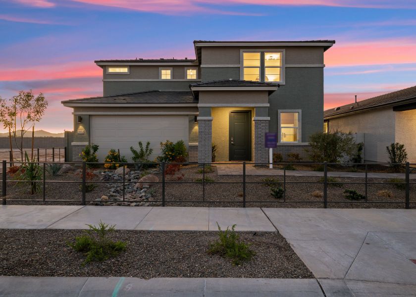 A house with a fence around it.
