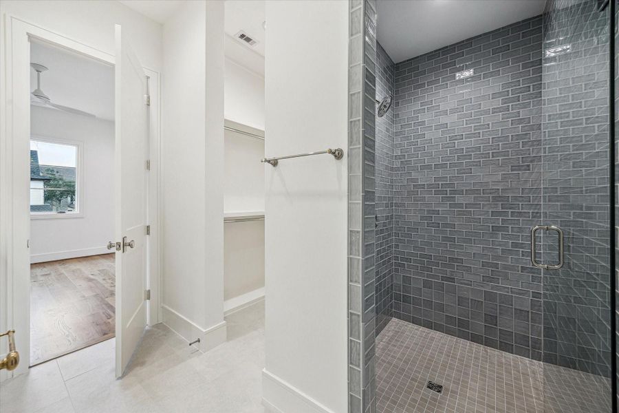 Another view of bathroom 5 upstairs. Oversized shower and custom closet! Another view of bathroom 5 upstairs. Oversized shower and custom closet!