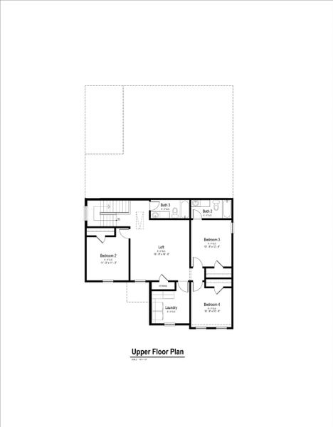 2D floor plan layout for the Valley View by View Homes in Weltner Farms 50’s, New Braunfels, TX (Image 4). 2D floor plan layout for the Valley View by View Homes in Weltner Farms 50’s, New Braunfels, TX (Image 4).