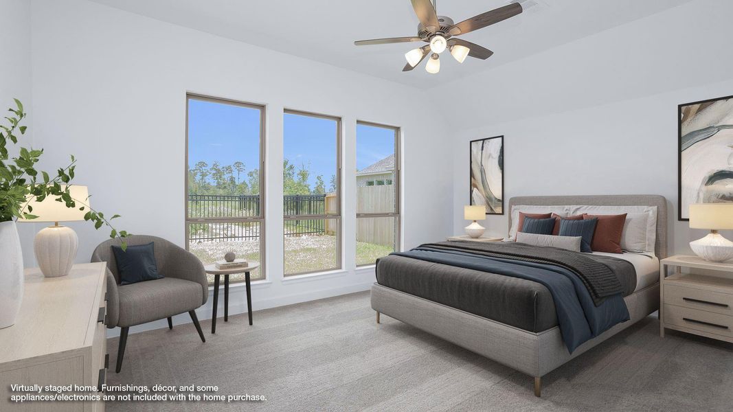 Furnished interior view inside a new home in Grand Central Park 50', Conroe (Image 12). Furnished interior view inside a new home in Grand Central Park 50', Conroe (Image 12).