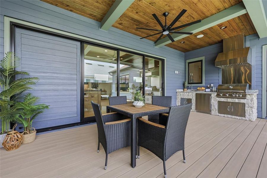 Exterior details and patio area of a home in Town Of Tioga, Newberry (Image 29).