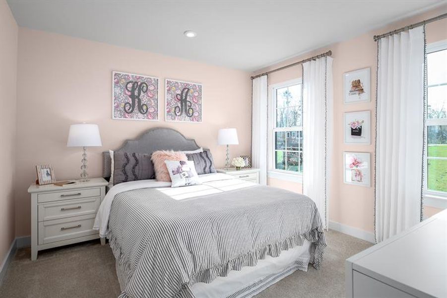 Representative furnished interior of a home built from the Greenwood by Ryan Homes in Windsor Estates, Walhalla (Image 12).