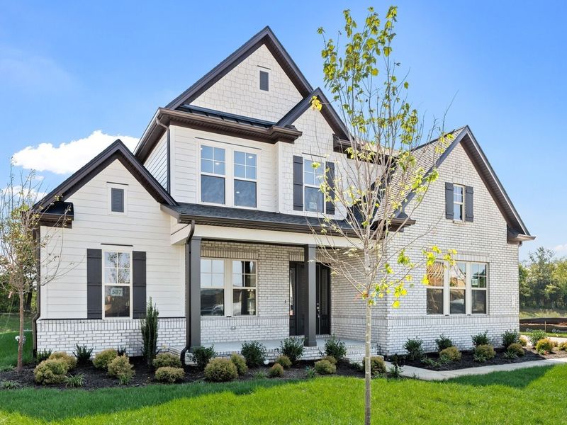 Front exterior of a new home in Shelton Square, Murfreesboro, TN, highlighting curb appeal (Image 2).