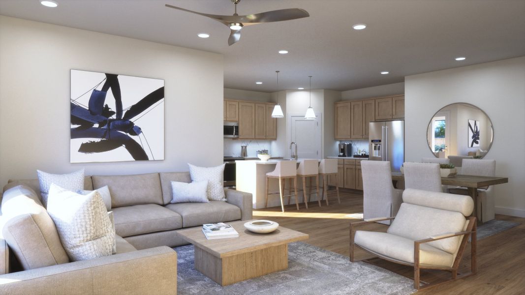 Representative furnished interior of a home built from the 4012 by Risewell Homes in Parkton Square, Kyle (Image 5).