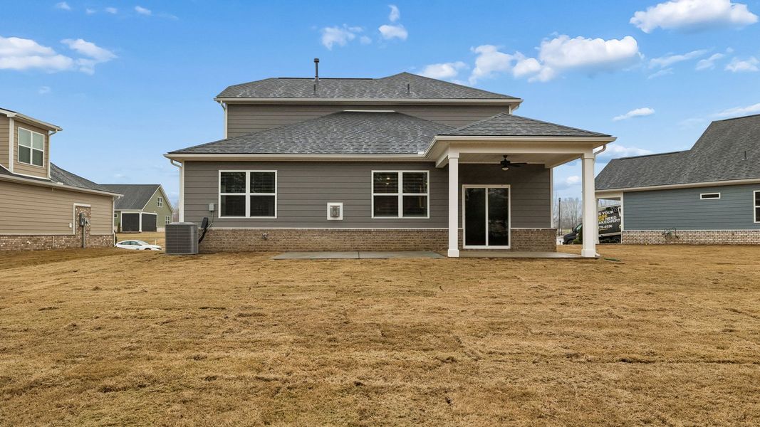 Exterior details and patio area of a home in Reserve at Hickory Ridge, Columbia (Image 27).