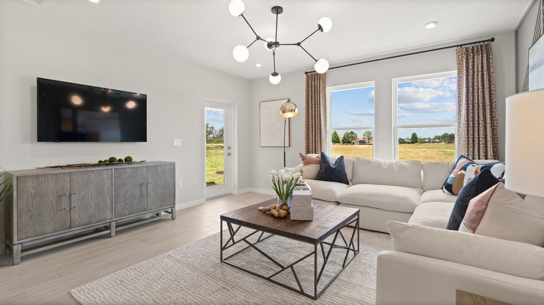 Representative furnished interior of a home built from the Jupiter by DRB Homes in Grasslands West, Lakeland (Image 13). Representative furnished interior of a home built from the Jupiter by DRB Homes in Grasslands West, Lakeland (Image 13).