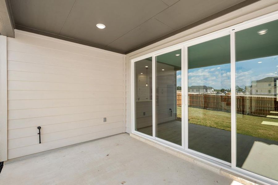 Exterior details and patio area of a home in Terrace Collection at Heritage, Dripping Springs (Image 18). Exterior details and patio area of a home in Terrace Collection at Heritage, Dripping Springs (Image 18).