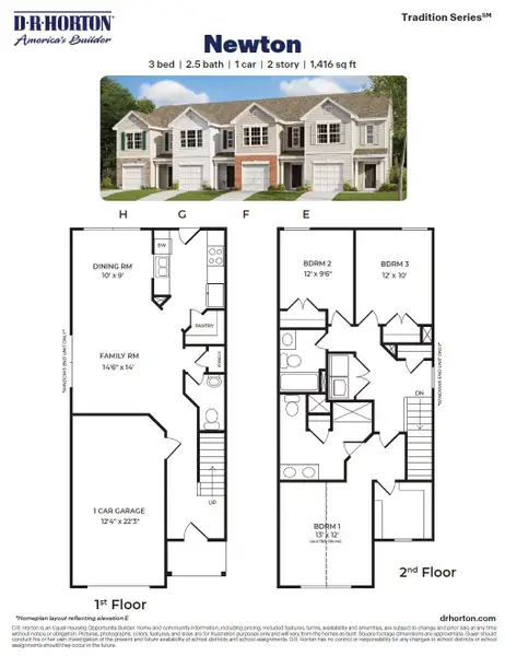 2D floor plan layout of this home in The Gables at Edinborough Townes, Gibsonville, NC (Image 3). 2D floor plan layout of this home in The Gables at Edinborough Townes, Gibsonville, NC (Image 3).