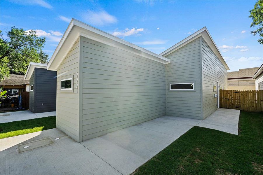 Exterior details and patio area of a home in , Dallas (Image 16). Exterior details and patio area of a home in , Dallas (Image 16).
