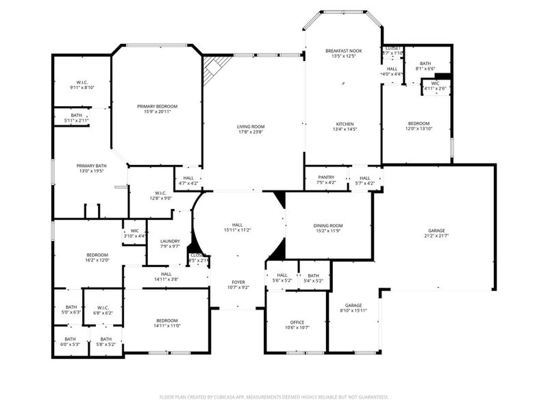 2D floor plan layout of this home in Mostyn Manor Reserve, Magnolia, TX (Image 5).