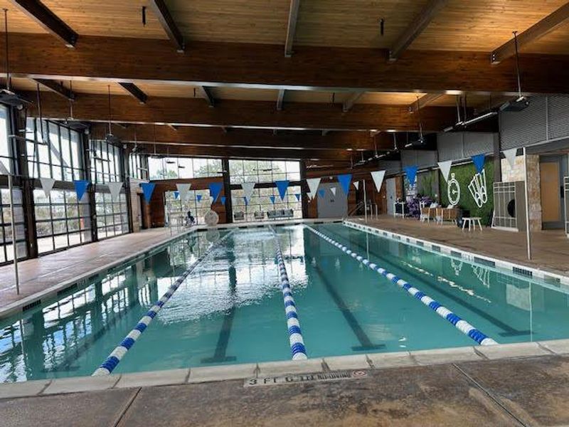 The indoor pool for lap swimming and/or water exercise classes The indoor pool for lap swimming and/or water exercise classes