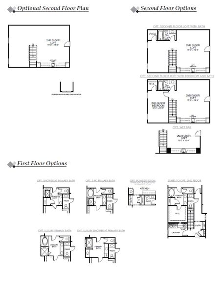 2D floor plan layout for the Asheboro by Eastwood Homes in The Enclave at French Quarter Creek, Huger, SC (Image 4).