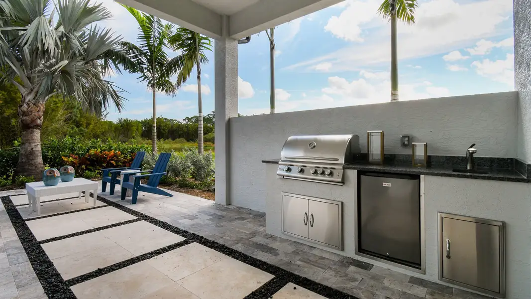 Exterior details and patio area of a home in Rivella, Port St. Lucie (Image 3).