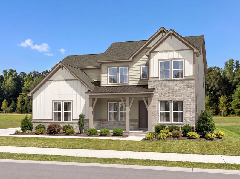 Representative exterior photo of a completed home built from the Foxwood by John Wieland in Iverly, Canton, GA (Image 11). Representative exterior photo of a completed home built from the Foxwood by John Wieland in Iverly, Canton, GA (Image 11).