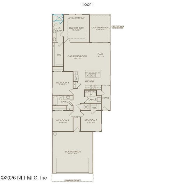 2D floor plan layout of this home in Murray Farms, Middleburg, FL (Image 3). 2D floor plan layout of this home in Murray Farms, Middleburg, FL (Image 3).