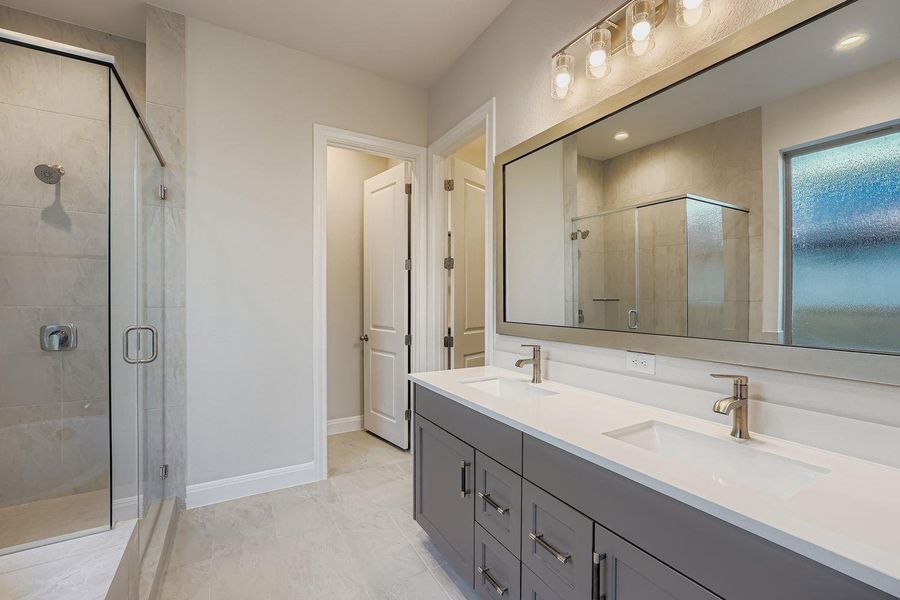 Furnished interior view inside a new home in 6 Creeks, Kyle (Image 4).