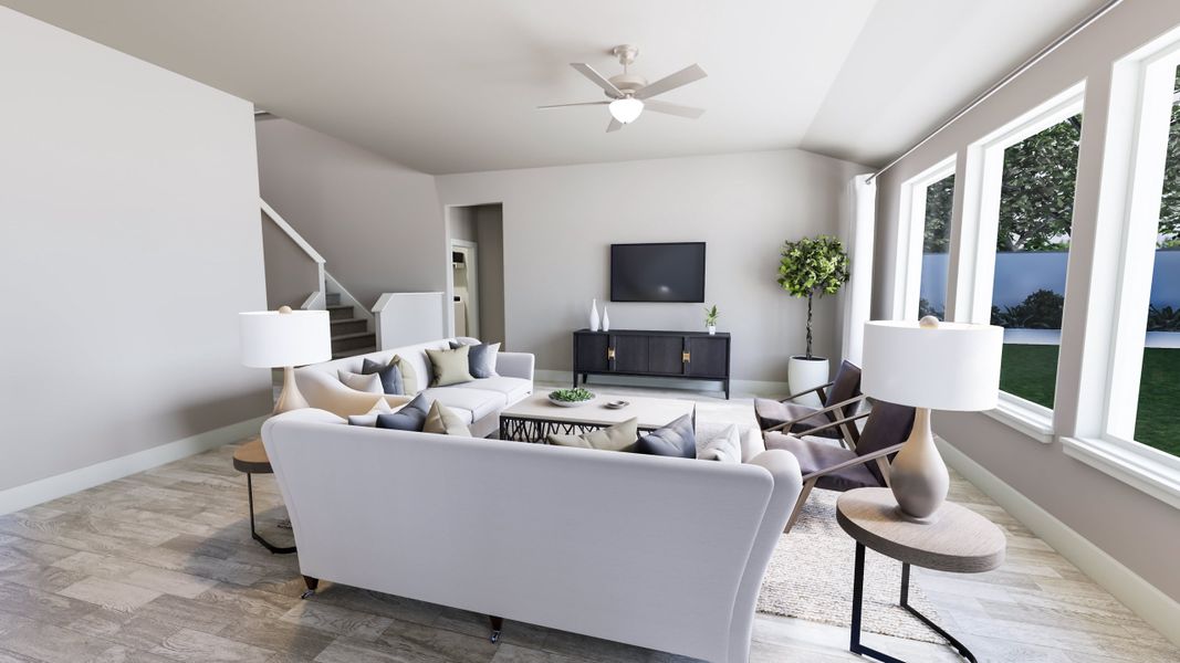 Representative furnished interior of a home built from the Dylan by Tri Pointe Homes in Somerset Park, Rockwall (Image 4).