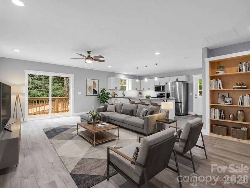 Furnished interior view inside a new home in , Rosman (Image 5). Furnished interior view inside a new home in , Rosman (Image 5).
