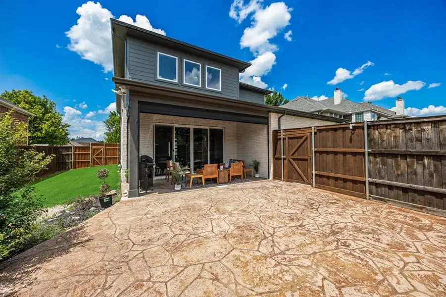 Exterior details and patio area of a home in , Frisco (Image 3). Exterior details and patio area of a home in , Frisco (Image 3).