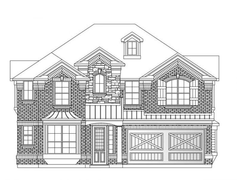 Representative exterior photo of a completed home built from the Rivercrest by Grand Homes in Grand Oaks, Celina, TX (Image 19).