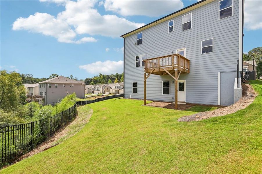 Exterior details and patio area of a home in Falls Creek, Flowery Branch (Image 18). Exterior details and patio area of a home in Falls Creek, Flowery Branch (Image 18).