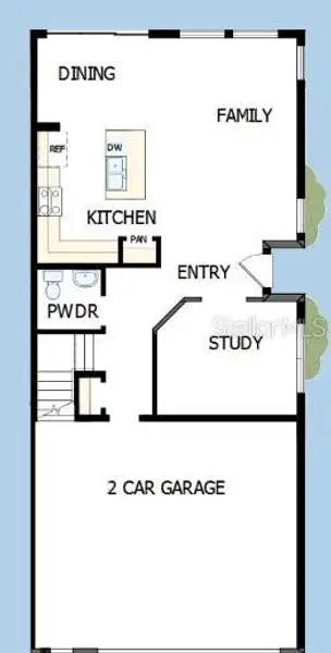 2D floor plan layout of this home in North River Ranch – Townhomes, Parrish, FL (Image 4).