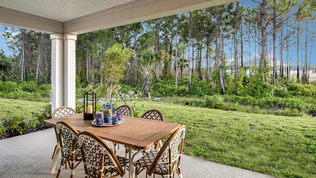 Exterior details and patio area of a home in Colbert Landings, Palm Coast (Image 3).
