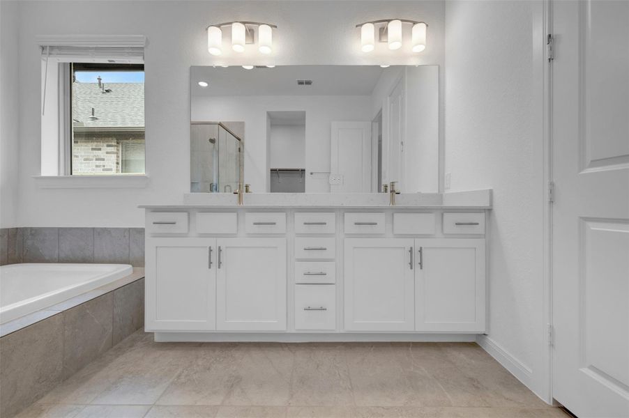 Furnished interior view inside a new home in Meridiana - Terrace Collection, Manvel (Image 11).