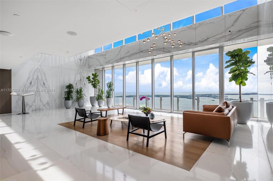 Furnished interior view inside a new home in Aston Martin Residences, Miami (Image 11).