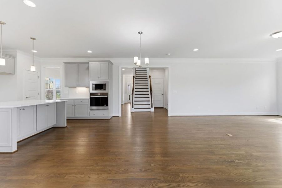 Representative unfurnished interior of a home built from the Fairfield Lux by Keystone Homes NC in Weybridge, Burlington (Image 84).