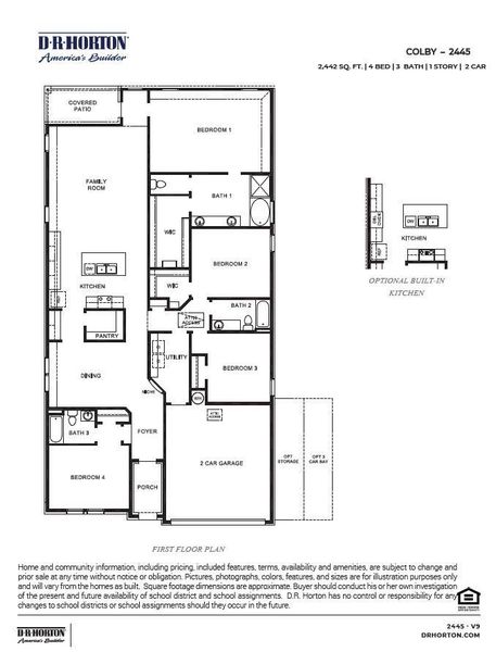 2D floor plan layout of this home in Alexander, Pearland, TX (Image 5).