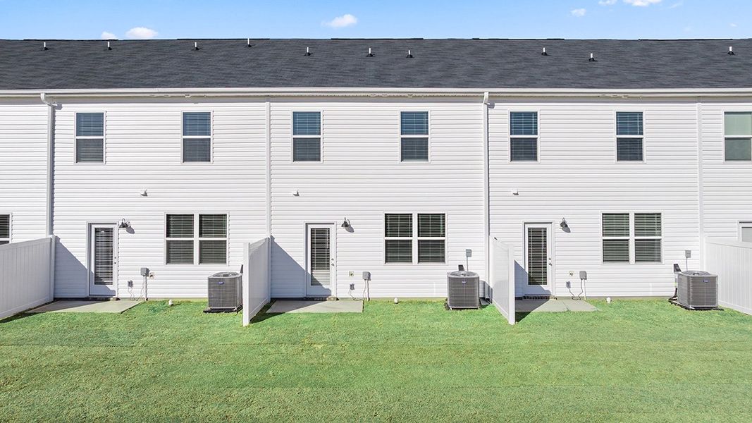 Exterior details and patio area of a home in Weatherstone, Grovetown (Image 4). Exterior details and patio area of a home in Weatherstone, Grovetown (Image 4).