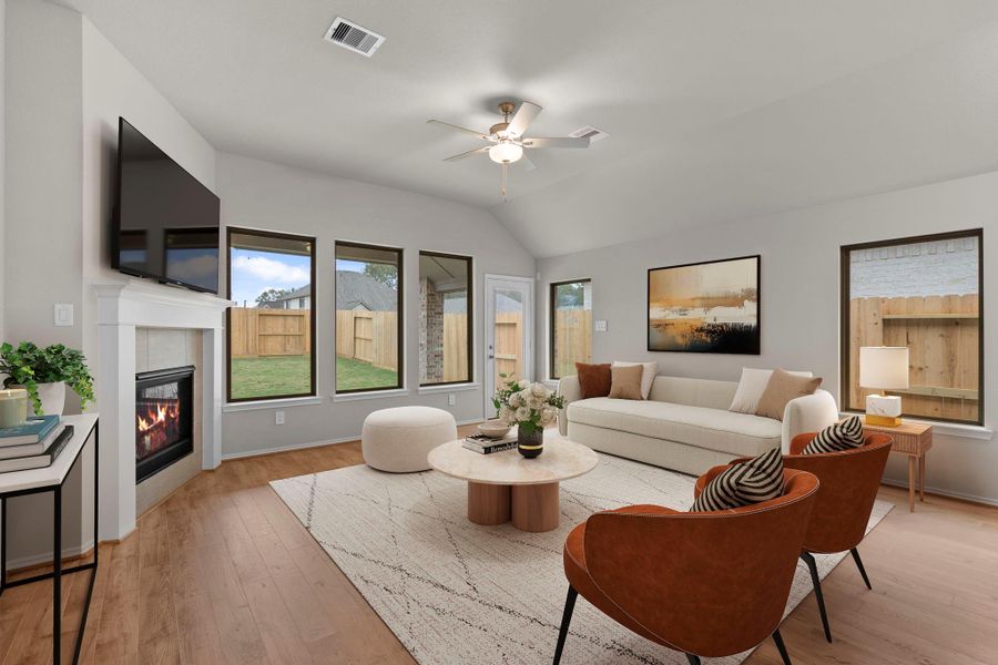Furnished interior view inside a new home in The Highlands, Porter (Image 12).