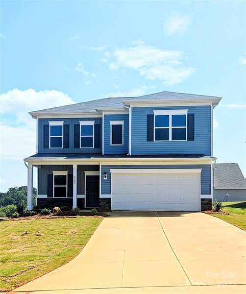 Front exterior of a new home in Catawba Trace, Catawba, NC, highlighting curb appeal (Image 1).