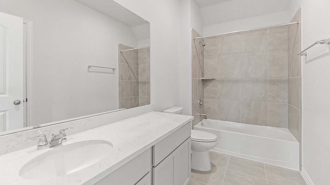 Representative furnished interior of a home built from the Wayfinder by Brightland Homes in Bridgeland Creekland Village, Cypress (Image 16).