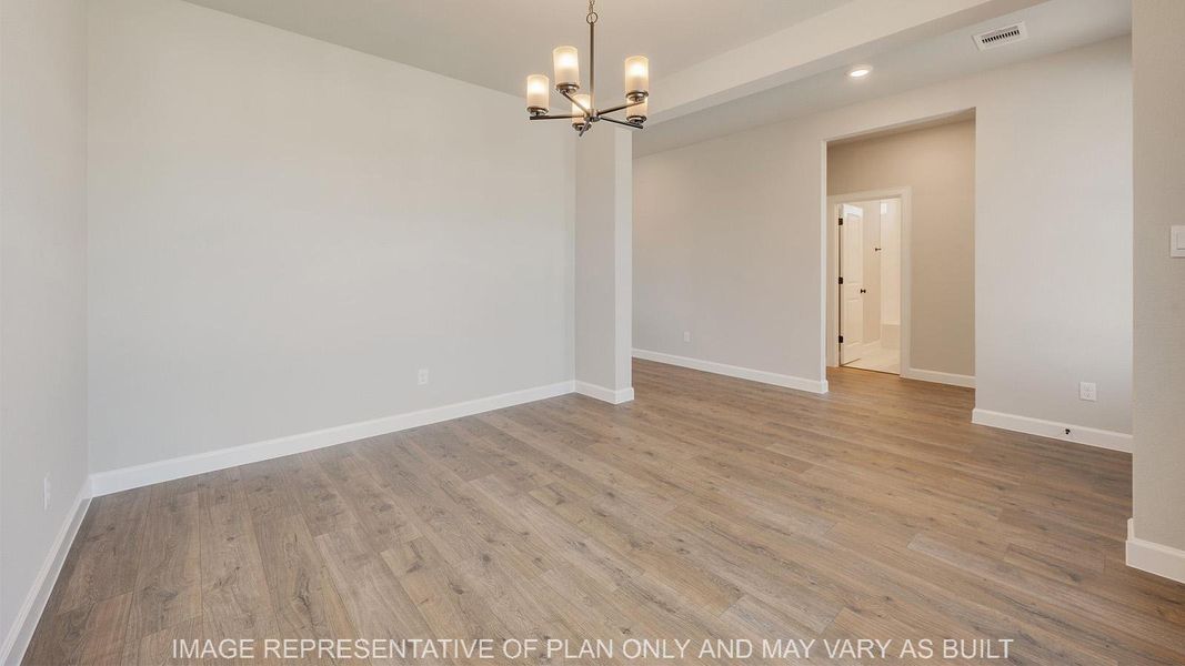 Representative unfurnished interior of a home built from the Norwood by D.R. Horton in Wellborn Settlement, College Station (Image 18). Representative unfurnished interior of a home built from the Norwood by D.R. Horton in Wellborn Settlement, College Station (Image 18).