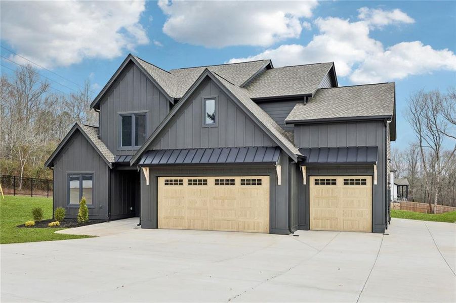 Front exterior of a new home in , Auburn, GA, highlighting curb appeal (Image 26).