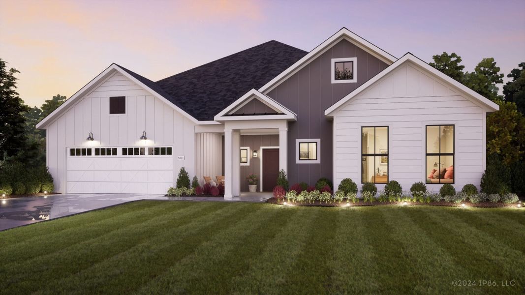 Representative exterior photo of a completed home built from the Provenance by Perfection Builders in The Courtyards at The Heritage, Andover, KS (Image 7).