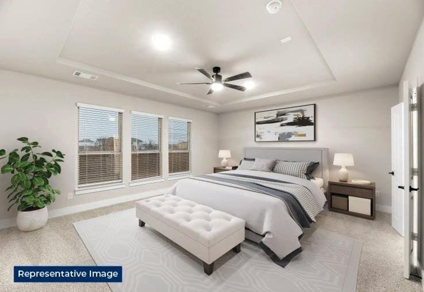 Furnished interior view inside a new home in High Country, Burleson (Image 10).