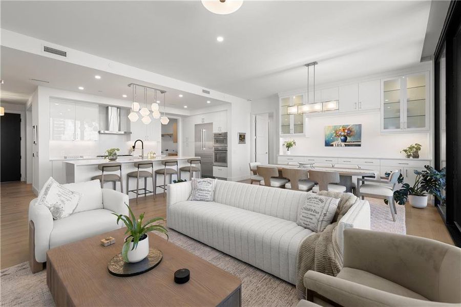 Furnished interior view inside a new home in The Dillon Buckhead, Atlanta (Image 44).