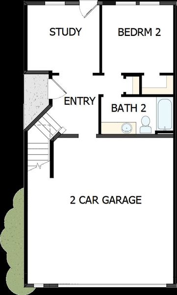 2D floor plan layout of this home in Easton Park - Nelson Village - Jewel Series, Austin, TX (Image 2). 2D floor plan layout of this home in Easton Park - Nelson Village - Jewel Series, Austin, TX (Image 2).