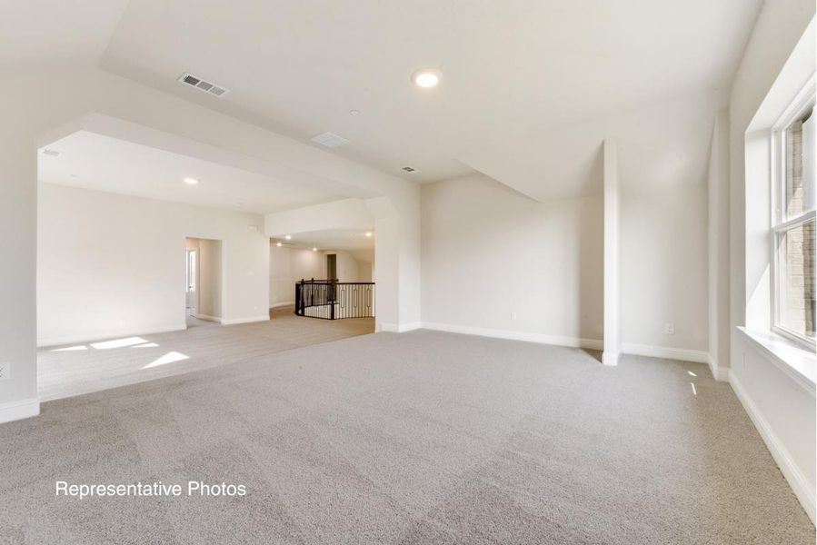 Representative unfurnished interior of a home built from the Hartford V by Grand Homes in Somercrest, Midlothian (Image 20).