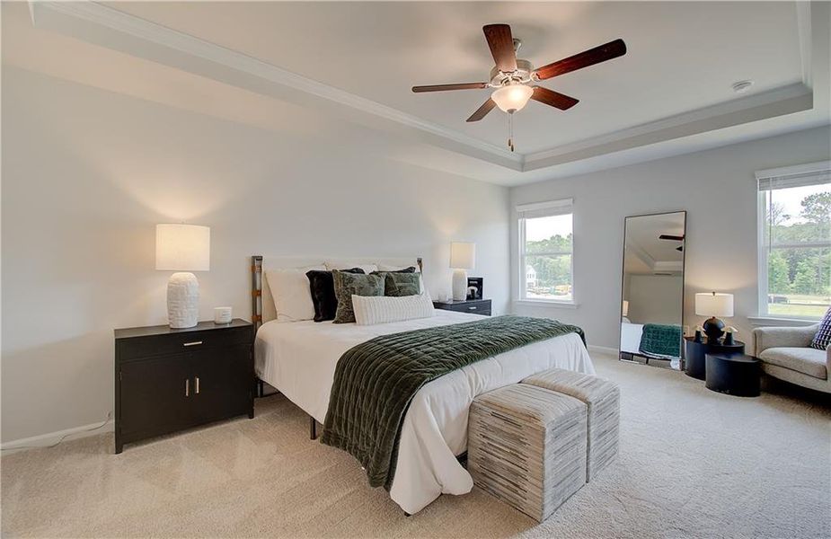 Furnished interior view inside a new home in Enclave at Evergreen, Fairburn (Image 22).