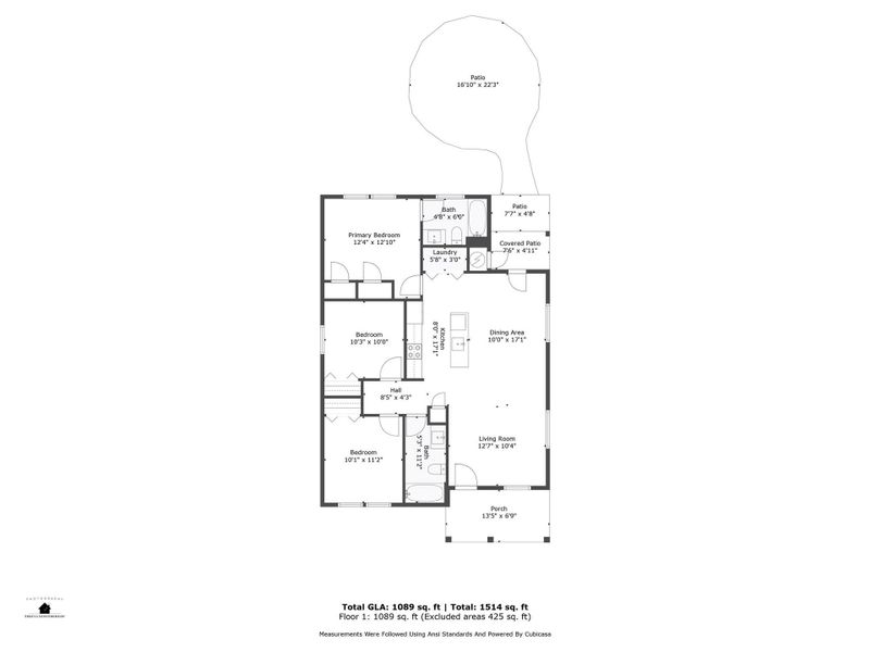 2D floor plan layout of this home in , East Spencer, NC (Image 3).